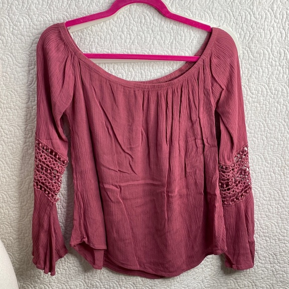 Heart & Hips Tops - Boho girly off shoulder top